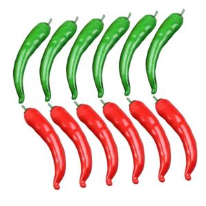 12st Simuliertes Pepper-Modell Falsche Pfefferverzierung Paprika-Dekorationen Für Den Laden Pfeffer Modell Dekoration Fake-Paprika-stütze Künstliche Chilischote Poly-Drache