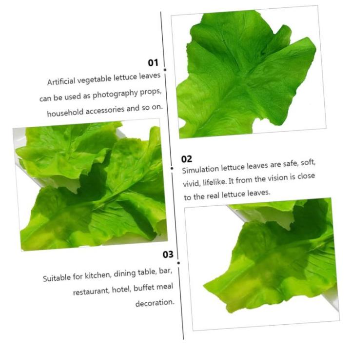 3 Sätze PVC-Salat Hochzeitsdekoration Hochzeitdeko Salattrappe Gemüseprop Salatmodelle Künstliches Salatblatt Grün Künstlicher Salat Künstliche Salatverzierungen Green 2 Stü