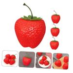 1 Satz Simulation Große Erdbeere Lebensechte Künstliche Fruchtrequisiten Realistisches Obstspielzeug Künstliche Erdbeeren Attrappen Für Desserttische Gefälschte Erdbeeren 4 St