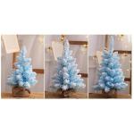 Home Table Tip Künstlicher rosafarbener Weihnachtsbaum aus Kiefernholz, Mini-Weihnachtsbaum mit Beflockung, realistische Weihnachtsdekoration für Heimbüro-Dekorationen, Tischdek