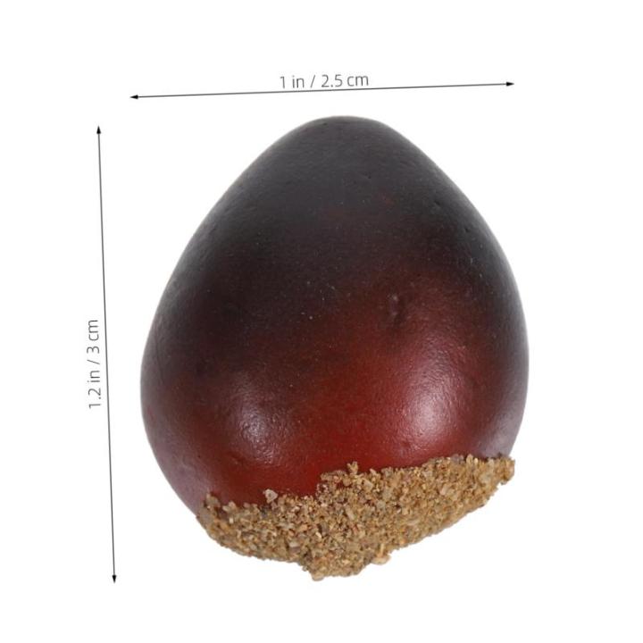 1 Satz Schaumkastanie Lebensechte Kastanien Künstliches Kastanienmodell Künstliche Kastanien Schaumfruchtmodell Simulationsnüsse Lebensechte Nussdekoration Food-Modell Coffee 30