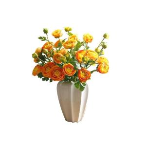 Kunstblumen Pfingstrosen-Seidenblumenstrauß – lebensechtes künstliches Sellerieblatt-Arrangement für Zuhause, Hotel und Hochzeitsdekoration – elegant für jeden Anlass