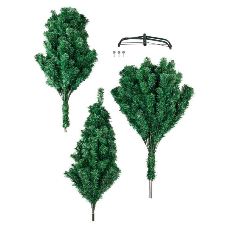 2,44 m künstlicher Weihnachtsbaum, unbeleuchtet, künstlicher Weihnachtsbaum mit Scharnier, 1138 Zweigspitzen und faltbarem Metallständer, Weihnachtsweihnachtsbaum für Zuhause, 