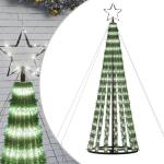 LED Weihnachtsbaum Aussen Kegelform Weihnachtsbaum Metall Groß Kaltweiß 275 LEDs Tannenbaum Lichterbaum Weihnachtsdeko Aussen Weihnachtsbaum Tanne 180 cm