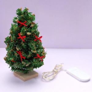 Poppenhuis kerstdecoraties, mini kerstboom verlichting, schaal 1:12, poppenhuis miniatuur accessoires