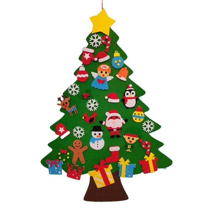 Kid Felt Christmas Tree | Wall Art Decor | Christmas Tree Wall Decor | Felt Christmas Tree | Christmas Tree For Kids Interactive Fun For Children's Rooms, Bedrooms, Dormitories