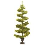 Spiral-Weihnachtsbaum mit Beleuchtung und Topf Grün 120 cm Christbaum Dekobaum Kunstbaum mit Ständer Tannenbaum Weihnachten Künstlicher Weihnachtsbaum für Weihnachtsdeko