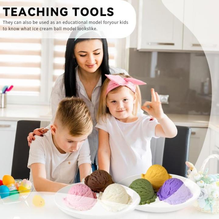 Künstliche Eisportionierer, realistische Simulation, Nachahmung von künstlichen Lebensmitteln, Desserts, Modell-Nachbildung, gefälschte Eiskugeln, Fotografie-Requisite für Zuha