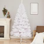 Weihnachtsbaum Weißer Künstlicher Weihnachtsbaum Mit Metallstütze, Weihnachtsbaum for Den Innen- Und Außenbereich, Weihnachtsdekoration Christbaum(1.5m)