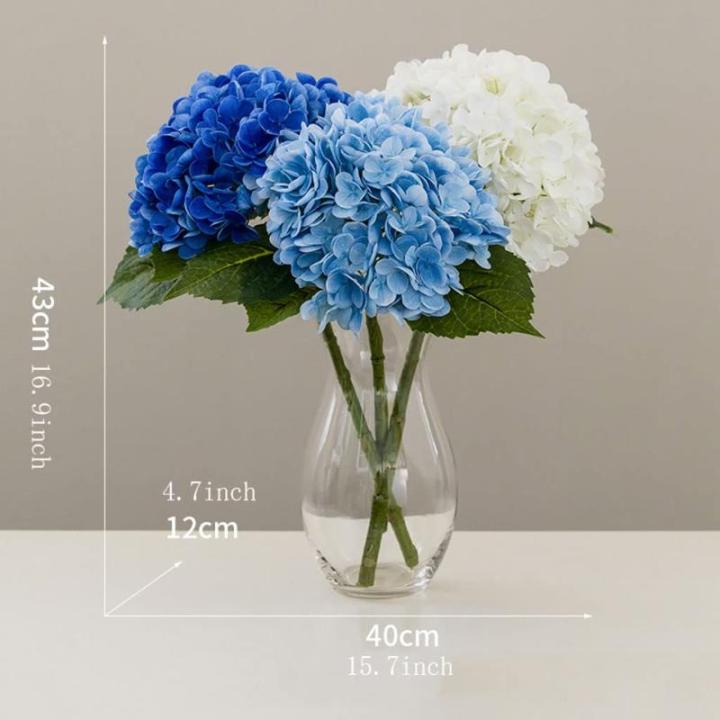 Kunstblumen Wunderschöne Hortensien-Blumensträuße aus Kunstseide, DIY-Blumendekor, Heimdekoration mit Stielen, Tischdekoration für jeden Anlass