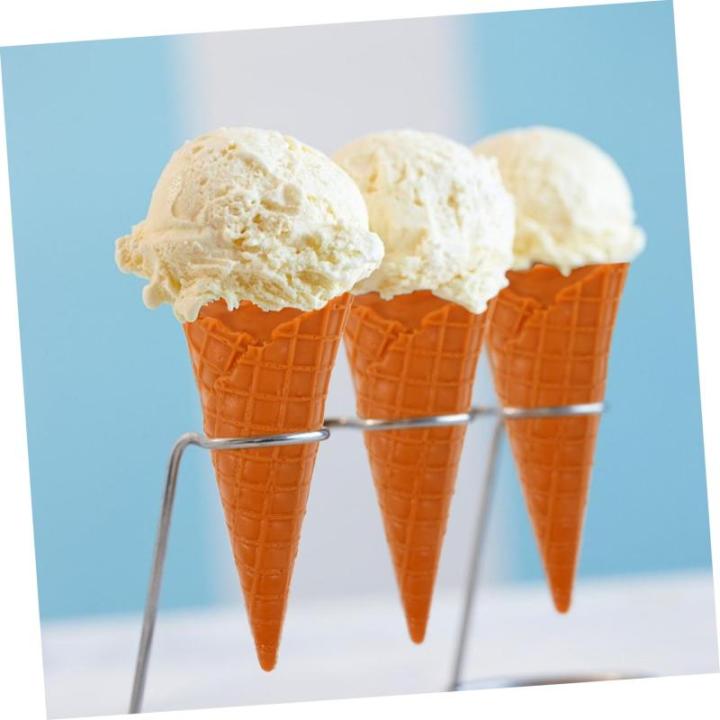 5St Knuspriger Modell realistische eistüte Simulation von Eistüten Display-Requisite Simulation Eiswaffel Fotoaufnahme Einer Eistüten-Dekoration künstliche Eiswaffel PVC