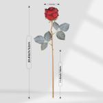10 stuks kunstrozen, rood, 50 cm hoog, enkele roos, lange steel, namaakbloem, zijden bloesem, roos, realistische bloem voor tafel, kantoor, feest, bruiloft, woondecoratie (rood, 10