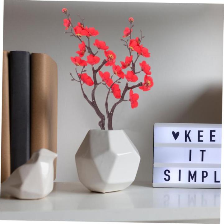 2st Simulation Pflaumenblüte Blumenvase Rosenstrauß Einmachgläser Dekoration Blumenstrauss Blumenstrauß Gefälschtes Pflaumenblütenornament DIY Pflaumenblüten-dekor Plastik R