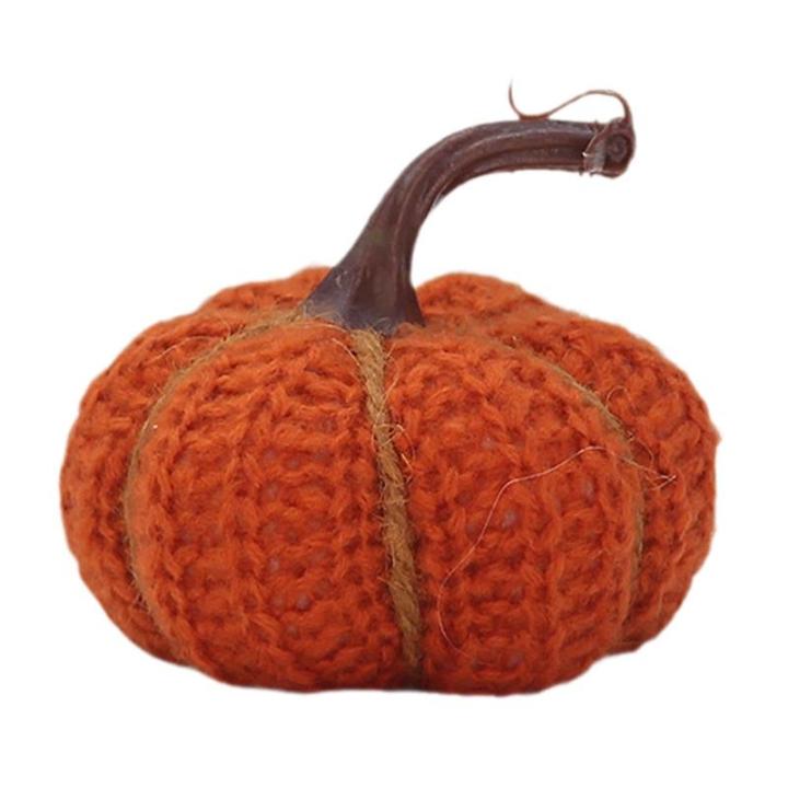Stoffkürbis, Strickkürbis, Bauernhausdekor, rustikales Kürbisornament, Erntedankkürbis zum Dekorieren als Erntedankgeschenk, 4inch