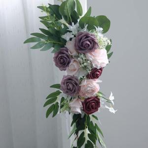Künstliche Blume Rose Leaf Garland Reben Rattan Grün Hochzeit Party Decor