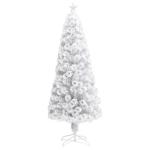 Künstlicher Weihnachtsbaum mit Beleuchtung Weiß 240cm Glasfaser Christbaum Kunstbaum Dekobaum Tannenbaum Weihnachten Künstlicher Weihnachtsbaum für Weihnachtsdeko