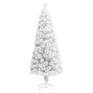Künstlicher Weihnachtsbaum mit Beleuchtung Weiß 240cm Glasfaser Christbaum Kunstbaum Dekobaum Tannenbaum Weihnachten Künstlicher Weihnachtsbaum für Weihnachtsdeko