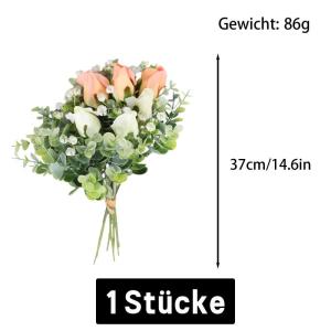 Boeket van kunstbloemen, 6 stuks, kunsttulpen, bloemen, kunstbloemen, boeket, kunst, tulp, decoratie voor bruiloft, huis, feest, festival, bloemstukken 1708