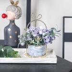 Kunstbloemen in pot, kunstbloemen als echte valse hortensia, zijden bloemen voor bruiloftsdecoratie, tafeldecoratie, woonkamer, slaapkamer, kamerdecoratie