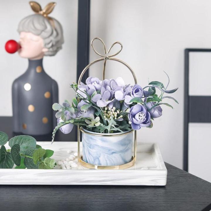 Kunstbloemen in pot, kunstbloemen als echte valse hortensia, zijden bloemen voor bruiloftsdecoratie, tafeldecoratie, woonkamer, slaapkamer, kamerdecoratie