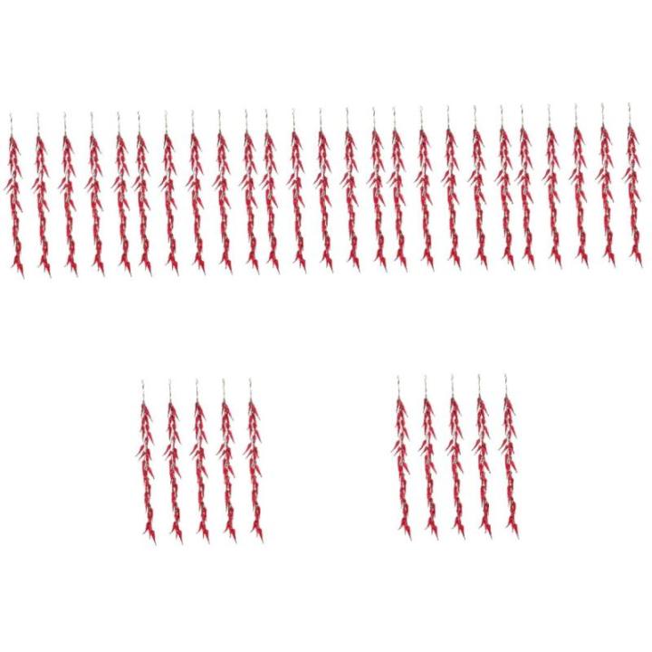 35 STK Chili-Pfeffer-Modelldekoration Künstlicher hängender Pfeffer künstlicher roter Pfeffer wandverkleidung Wand polsterung Pflanzen Wassertisch Spielzeug Fenster-Chili-Anhän