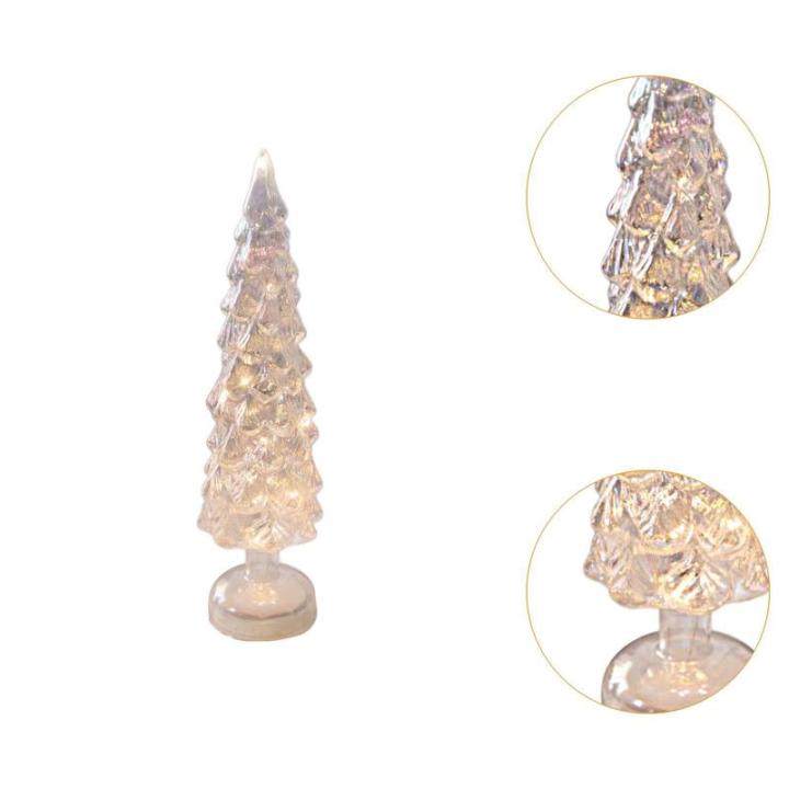 Beleuchteter Tisch-Weihnachtsbaum, Weihnachtsschmuck, Nachtlicht, Nachtlampe für Kaminsims, Schlafzimmer, Fenster, Regal, Wohnzimmer, L White