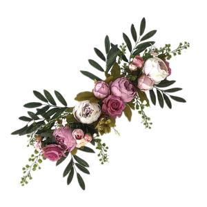 1 Stück Künstliche Rosenblütengirlanden, mit Künstlichen und Grünen Blättern Wie Abgebildet, für Dekorationen im Haus, und Garten