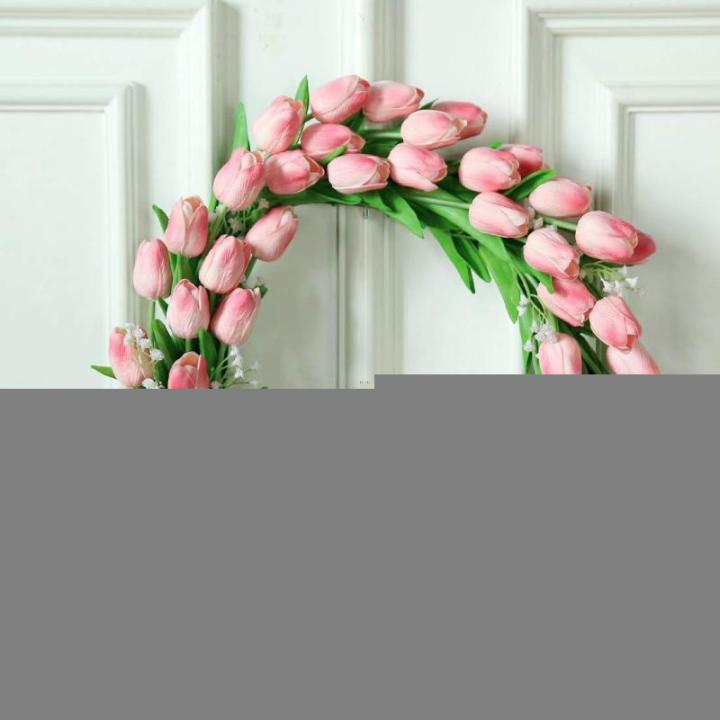 , , tulp, latex materiaal, voelt echt aan voor bruiloftskamer, thuis, hotel, feestdecoratie en doe-het-zelf decoratie (roze, 10 stuks)