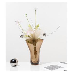 Kunstblumen Künstliche Blumenarrangements für den Innenbereich – handgefertigte Glasvase mit lebendigen Kunstpflanzen für Wohnzimmer, Hotel, Heimdekoration für jeden Anlass