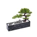 Künstlicher Bonsai-Baum Künstlicher Bonsai-Baum, Innendekoration, grüne Simulation, Willkommenskiefer, Bonsai-Baum, Büro, Wohnzimmer, Desktop-Dekoration, gefälschter Baum, Mar