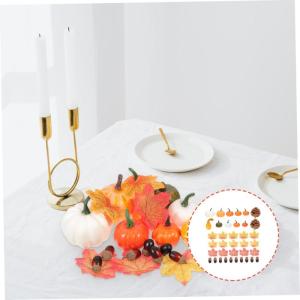 5 Sätze Kürbis Dekoration herbstdeko künstliches Ahornblatt künstliche Kürbisse zum Dekorieren Wohnkultur Ornament neuartiges Kürbisdekor Kürbis-Verzierung