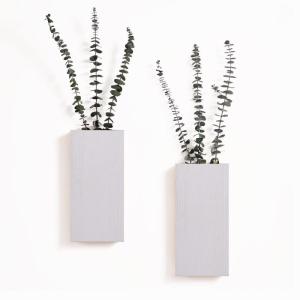 2 stuks houten wandplantenbak voor kamerplanten en gedroogde bloemen, wandhangende houten zak, moderne boerderijwanddecoratie voor woonkamer, slaapkamer, badkamer, thuiskantoor (wi