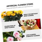 80 STK Rosenstiel künstliche blüten Artificial Künstlicher Blumenstrauß Hochzeitsstraußdraht hojas künstliche Rosen künstlicher Pflanzenstamm simulierte Blumenstiele Draht.