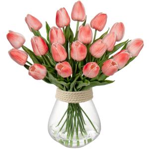 20 stuks tulpen kunstbloemen echte touch latex tulp bloemen decoratie kunstplant lengte 34 cm voor thuis kamer bruiloftsboeket party bloemstuk