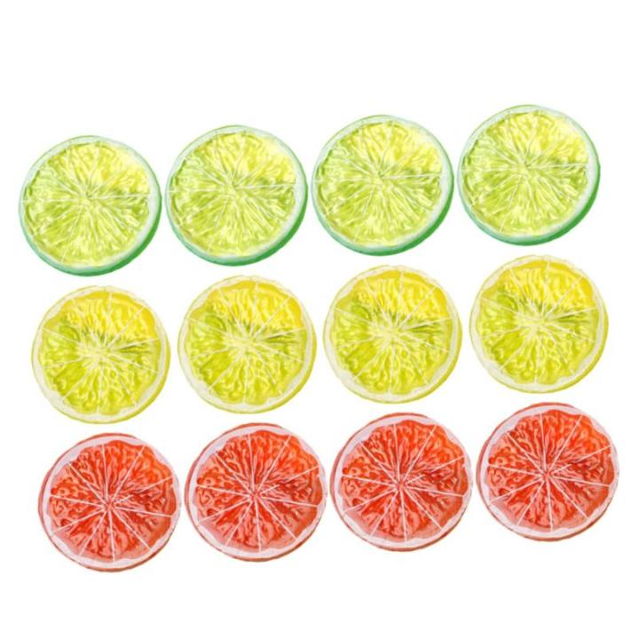 45 STK Nachahmung Einer Zitronenscheibe Realistische Zitronenscheiben Fotografie Obstscheiben Gefälschter Zitronenblock Simulation Von Fruchtscheiben Obstscheiben Prop PVC