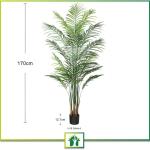 Kunstpalm, 170 cm, grote kunstplant in pot, kunststof palm, ziet eruit als een echte plant, decoratie voor woonkamer, balkon, slaapkamer, kantoor, cadeau voor een housewarming (2 s