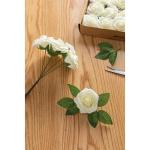 25 stks Echt uitziende Nep Rose Hoofd, Faux Bloemen Realfor DIY Bruiloft Boeketten Centerpieces Arrangementen Party Home Decorations, Beige