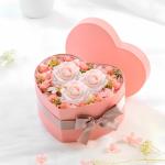 Kunstbloemen, roze rozen, 30 stuks, 8 cm, boeket, kunstdecoratie, bloemen, kunstrozen met stelen en kaart voor Valentijnsdag, tuin, verjaardag, feest, doe-het-zelf bruiloftsdecorat