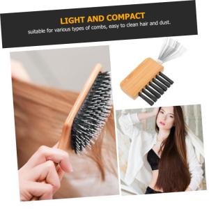Clean Comb Arrangement Rake Arrangement Kit Hair Comb Cleaner Kenzan Pin Brush Floral Frogs Cleaner Ikebana Cleaning Tool Auxiliary Floral Tools Khaki Wood