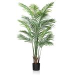 Kunstpalm, 130 cm, grote kunstplant in pot, kunststof palm, ziet eruit als een echte plant, decoratie voor woonkamer, balkon, slaapkamer, kantoor, cadeau voor een housewarming (1 s