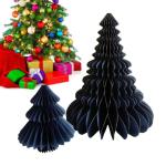 Papieren kerstboom, decoratief kunsthandwerk met meerlaagse splitten, kerstdecoratie om te knutselen, tafelopzetstuk van papier, ideaal voor het creëren van een feestelijke sfeer 