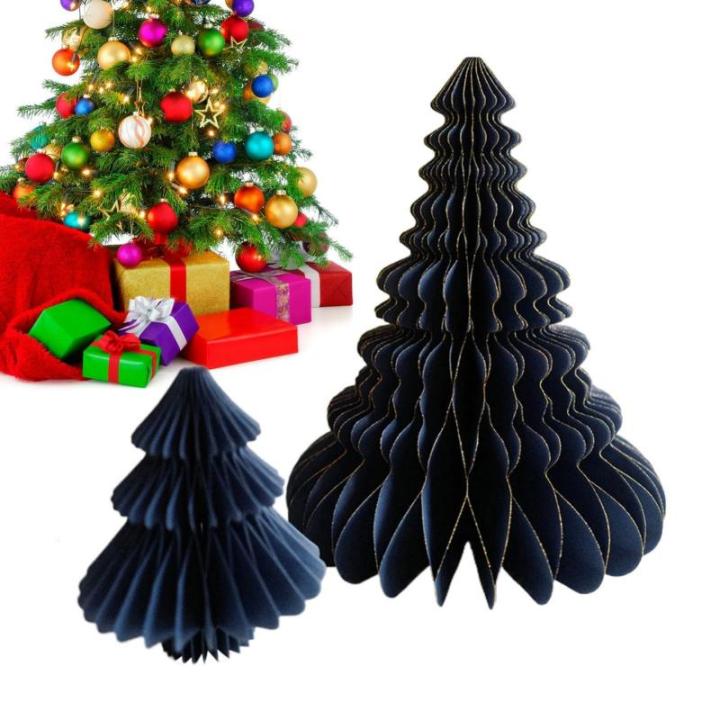 Papieren kerstboom, decoratief kunsthandwerk met meerlaagse splitten, kerstdecoratie om te knutselen, tafelopzetstuk van papier, ideaal voor het creëren van een feestelijke sfeer 