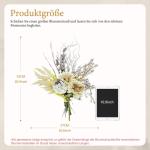 als echt groot boeket, wit, dahlia, bamboebladeren, keizerbloem met stelen, bloemstukken, bruiloft, boeket voor doe-het-zelf thuis, tuin, bruiloft, festival, decoratie