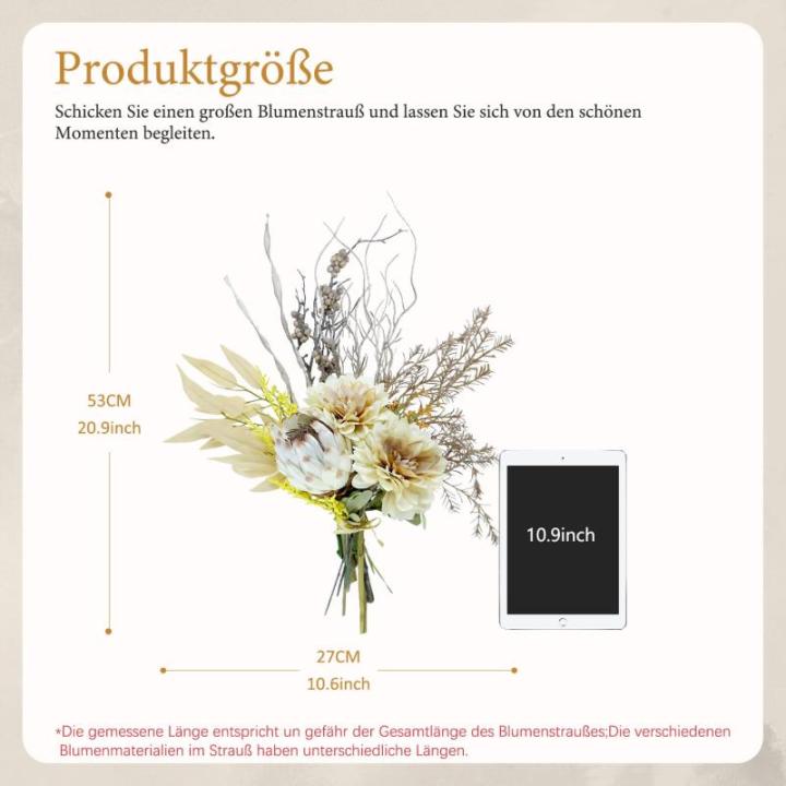 als echt groot boeket, wit, dahlia, bamboebladeren, keizerbloem met stelen, bloemstukken, bruiloft, boeket voor doe-het-zelf thuis, tuin, bruiloft, festival, decoratie