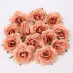 Künstliche Blumen, 30 stücke Echt Aussehende Schaum Gefälschte Rosen mit Stielen for DIY Hochzeit Bouquet Handwerk Party Valentinstag(Orange)