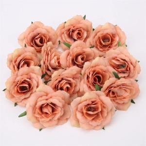 Künstliche Blumen, 30 stücke Echt Aussehende Schaum Gefälschte Rosen mit Stielen for DIY Hochzeit Bouquet Handwerk Party Valentinstag(Orange)