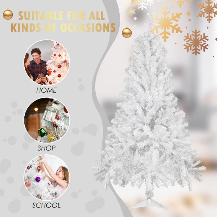 Kunstkerstboom Nordmann-spar 180 cm, 600 takken, dennenboom klein, spuitgieten, wit, Cushhom