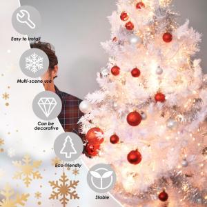 Kunstkerstboom Nordmann-spar 180 cm, 600 takken, dennenboom klein, spuitgieten, wit, Cushhom
