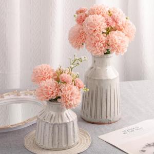 , 20 stuks dahlia-bloemen met bladeren en stelen, doe-het-zelf roze dahlia-schuim bloem voor bruiloft, boeketten, bloemen, centerpieces, arrangementen feesttafels,