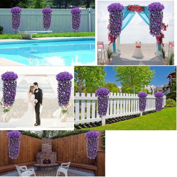 Wisteria Wijnstok Zijde Bloem - Blauweregen Blauweregen Wijnstok Guirlande Planten voor Bruiloft Decoraties Tuin Thuis Buitendecoratie Party Decor Nep Bloem